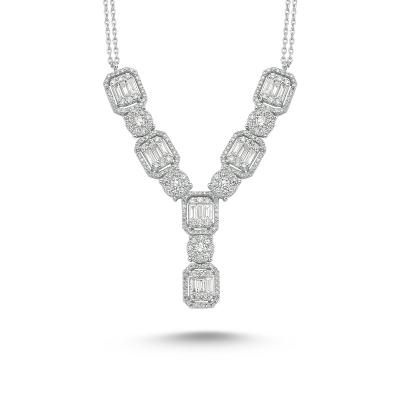 Baguette Collection- Baguette Diamond Necklace