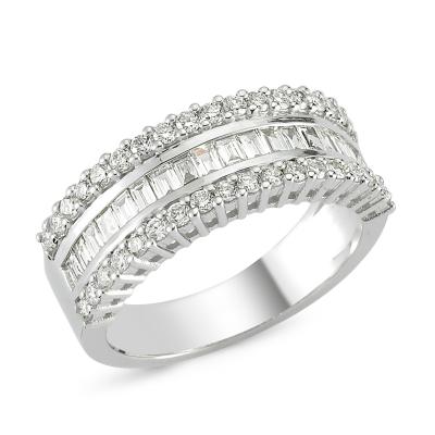 Baguette- Diamond Half Band Ring