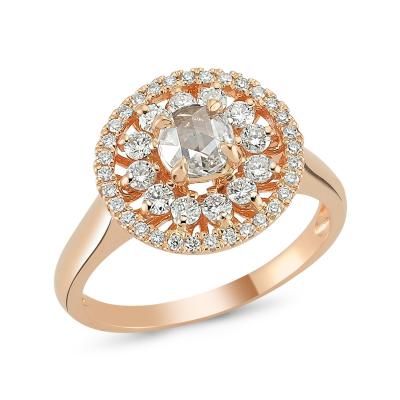 Pétite- Rosecut Flower Engagement Ring