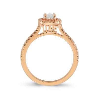 Pétite- Rosecut Diamond Engagement Ring ’Love’