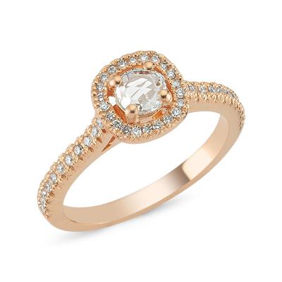 Pétite- Rosecut Diamond Engagement Ring ’Heart’