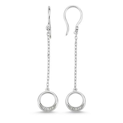 Swing- Halo Diamond Earring