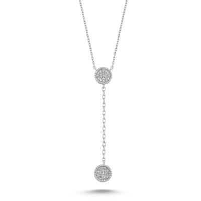 Swing- Double Halo Diamond Necklace